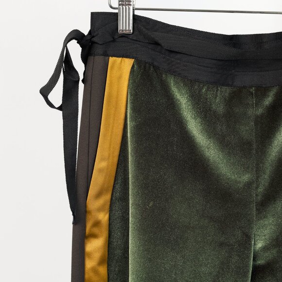 UNTTLD AW/18 Rafael Green Velvet Satin-Trim Trousers - Picture 5 of 9